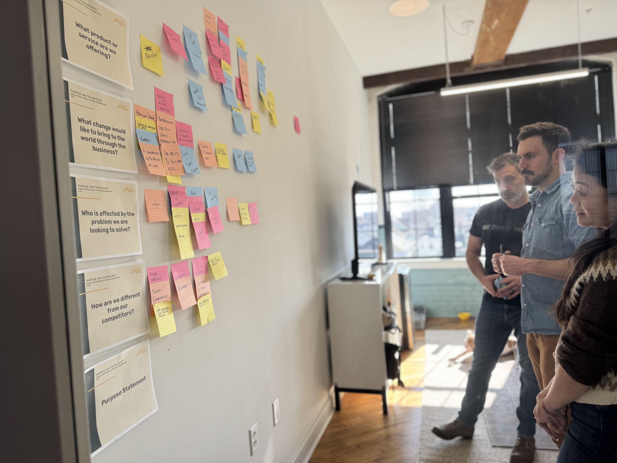 Branch working with a client team during a strategy session